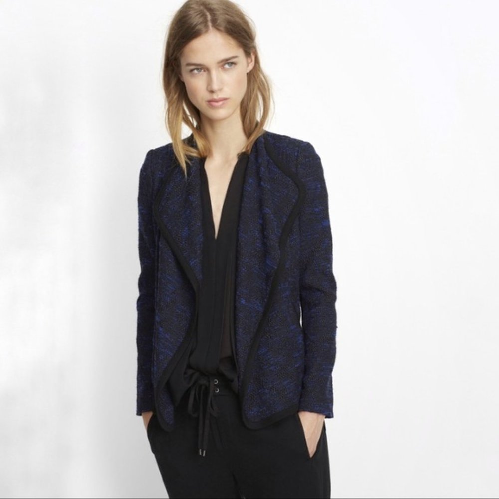 Vince Drape Front Boucle Jacket Blazer 6